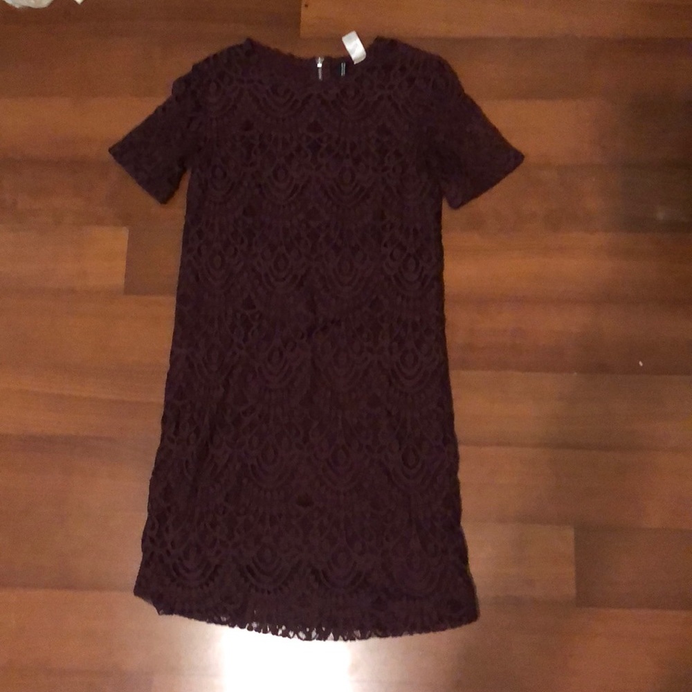 Maroon lace dress